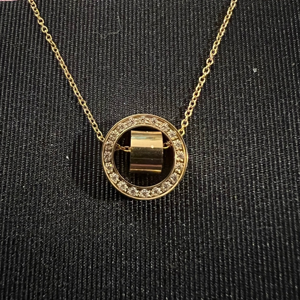 Mia stainless steel gold short necklace